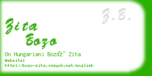 zita bozo business card